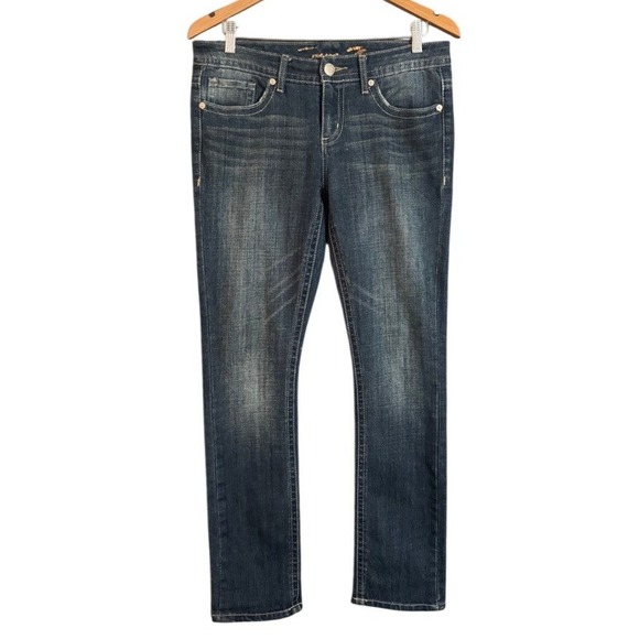 Seven7 Denim - Seven7 Jeans Women's Straight Leg Denim Jeans Size 8 Blue Wash